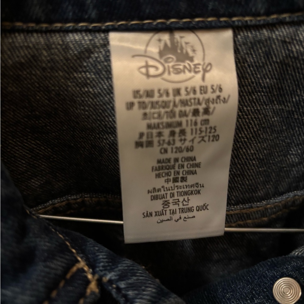 Disney princess Kids Denim Jacket with Red Rose Embroidery size 5 - Picture 5 of 5